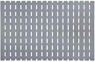 Yolife Eco-friendly Non Slip Bath Mat Dual Anti-Slip Shower Mat with Rapid Drainage for Bathroom, Kitchen Floor with TPE Resilience Suction Cups (Grey)