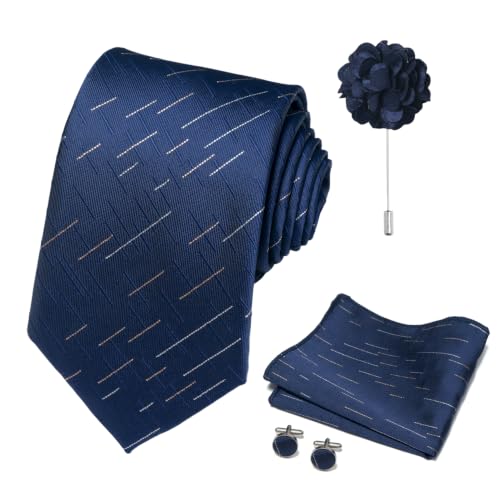 Image of joy alice 70 Colors Ties Set Men Mixed Color Necktie Handkerchief Cufflinks Brooch 3.15 Formal