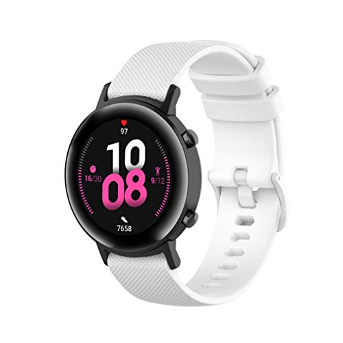 Comtax for Huami Amazfit GTR 47mm/GT2 46mm �o���h 22mm �V���R�[�������p�x���g Samsung Galaxy Watch 46mm/ Gear S3 �Ή� (�z���C�g)