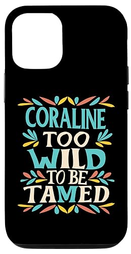 CORALINE Name Cute Retro Girls Wildflower CORALINE Name スマホケース iPhone 12/12 Pro 用