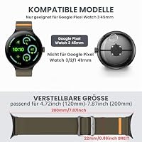Kamita 2Stück Nylon Sportarmband für Google Pixel Watch 5/4/3 45mm – Ansicht 2