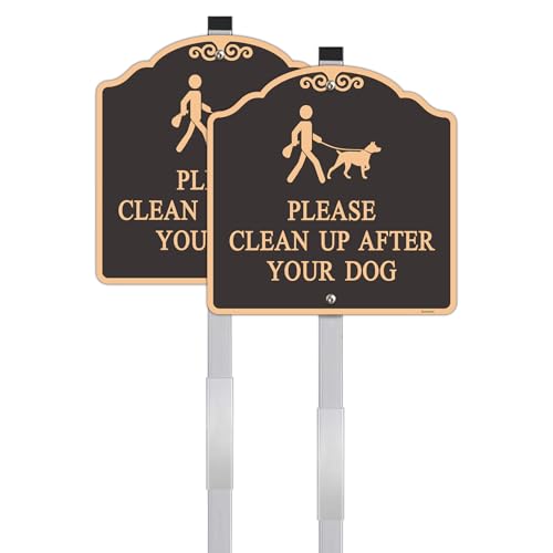 Doninex 2 Pack Large Please Clean Up After Your Dog Sign