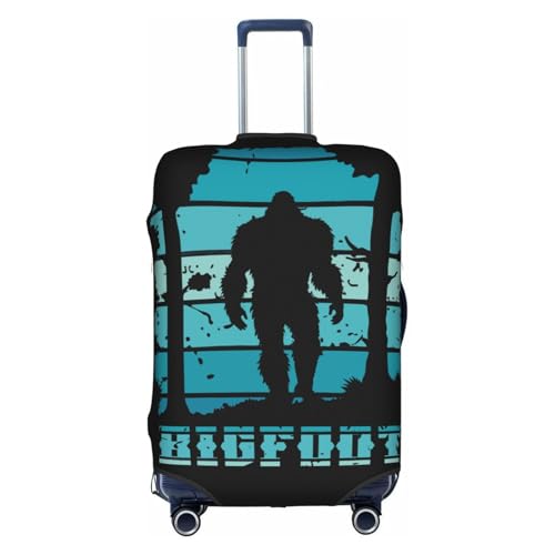 Bigfoot Vintage Universal Stretch Suitcase Cover Carry On Luggage Sleeve Anti Scratch Travel Baggage Protector for Unisex Women Travel Small