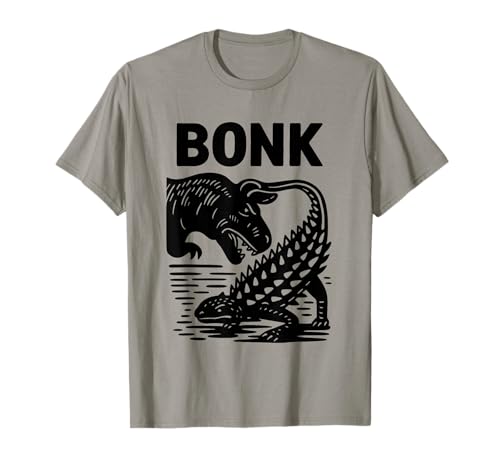 Funny Bonk Dinosaur Prehistoric Humor, Ankylosaurus Dino T-Shirt