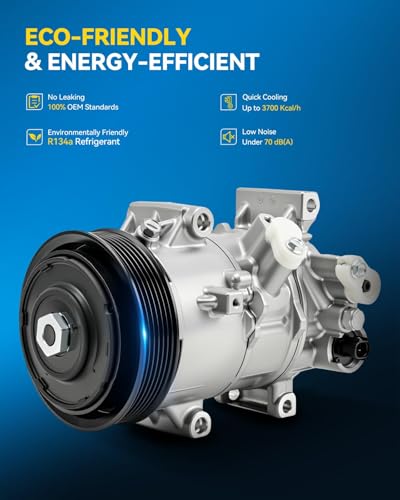 Image of PHILTOP 198339 Air Conditioner AC Compressor with Clutch for Toyota Corolla 2014-2018, Corolla 2019-2022 1.8L, Corolla 2021 2.0L, Corolla iM 2017-2018, iM 2016, Air Conditioning Compressor