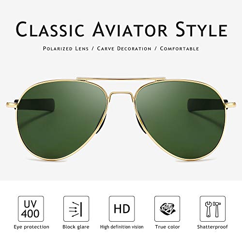 SUNGAIT Aviator Sunglasses For Men Polarized Military Style 100% UV400 Protection2