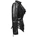 Fashion SX Womens Rivet Faux Leather Jacket Zipper Moto Biker Denim coat Motorcycle Outwear (M, Snake Black)