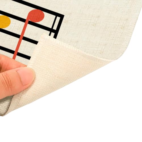 Sets de table en lin grand format finies les taches avec élégance musicale - 5