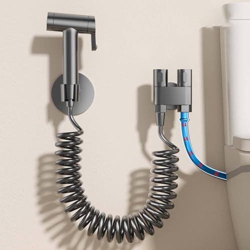 Grifo bidet para WC con control dual y 2 modos de chorro gris 6