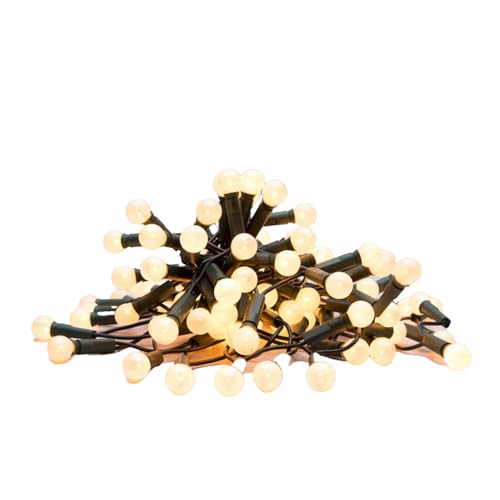 Brightium Guirnalda de luces tipo petardo 5m, pilas 3AA, luz blanco cálido, ideal para decoraciones festivas y ambientes acogedores.