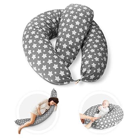 kidoola 2 Pack Pregnancy Pillow & Feeding Cushion, Provides Mother & Baby Support for Sleeping, Feeding, Breastfeeding, Maternity. Soft, Reliable & Comfortable, Washable, Pregnancy Gift Cover