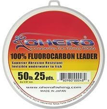 Ohero 100% Fluorocarbon Leader 50 Lb 25 Yards Spool