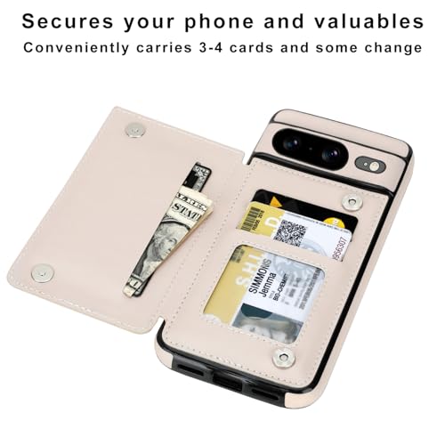 uCOLOR for Google Pixel 8 Wallet Case with Card Holder Vintage Flowers by uCOLOR - Used condition - Image 3