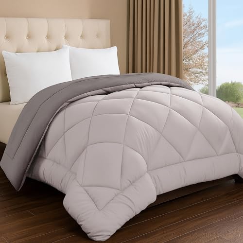 Image of Story@Home Reversible Comforter Set Double Bed 220 GSM Microfiber Reversible Blankets for Winter /Quilt /Duvets for King Size Double Bed Comforter (90X100 Inches, Mocha & Vanilla)