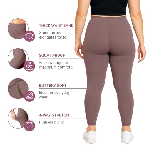 Image of SATINA High Waisted Leggings for Women - Comfortable and Stretchy in Versatile Sizes and Colors