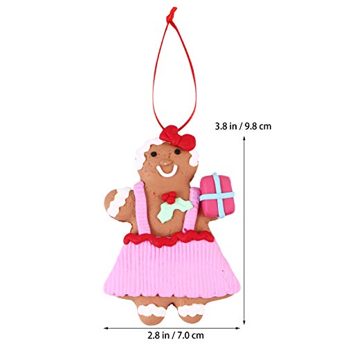 BESPORTBLE 4 Peças de Ãrvore de Natal Boneca de Gengibre Enfeite de Ãrvore de Natal Em Pvc para Fest
