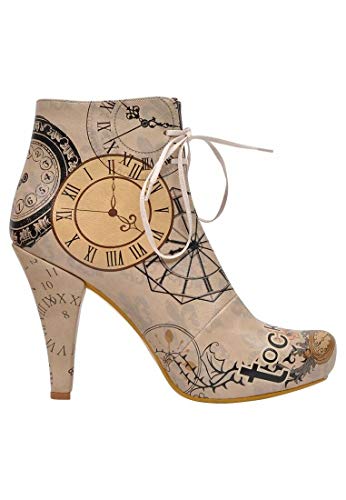 Personalize Your Life - Printed Ankle Heeled Booties - Lace Up - Stylish and Elegant Motives - VEGAN, Environmentally Friednly and Handmade - Breathable Designs4