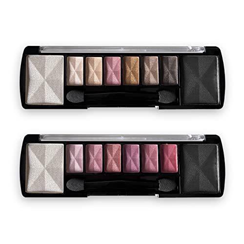 Belleza Mujer Maquillaje PALETA MAQUILLAJE para Mujer | Set Completo de Sombra de Ojos | Pack de 2 Paletas Profesionales para Mujeres y Niñas con...
