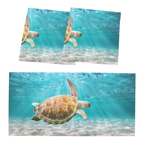 Image of 2 Pack Fluorescent Light Cover for Ceiling Light -Swimming Turtle Magnetic Light Covers Classroom, Light Filters Drop Fluorescent Light Shade Panel for Office Home School,4 x 2 Ft