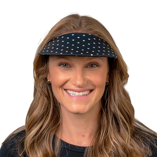 No Headache Round Brim Women’s Sun Visor Ultra-Light Golf Tennis Beach Boating +50 UVP
