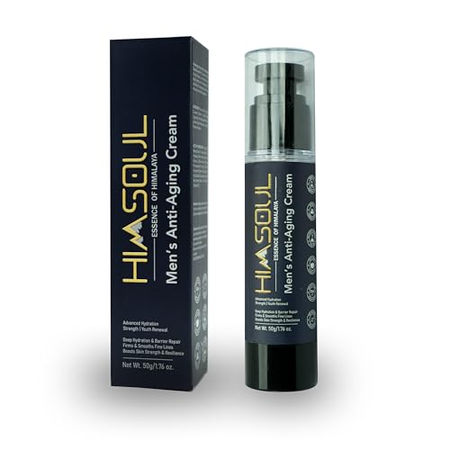 Image of Men's Anti-Aging Cream | Energize Skin with the Power of Himalayan Shilajit & Bakuchiol | Deeply Hydrating and Brightening | Designed for Men 35+ | Paraben-Free |Fast-Absorbing | 50g (50 ml)