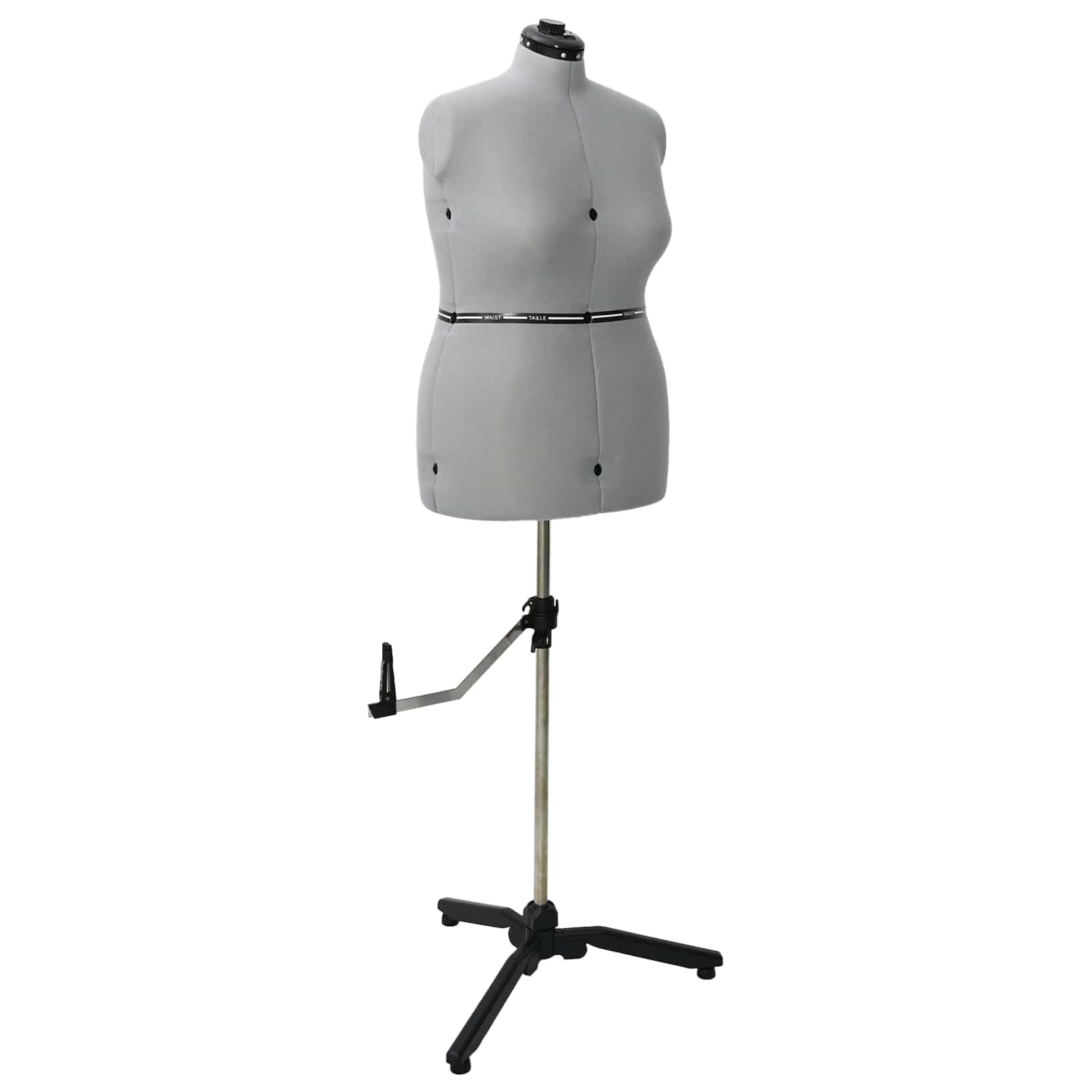 Manekin krawiecki damski, regulowany, popiersie krawieckie z aksamitnym obiciem, regulacja wysokości 95-160 cm, w zestawie poduszka z igłami i wymiar obszycia, do modnego projektowania i krawiectwa