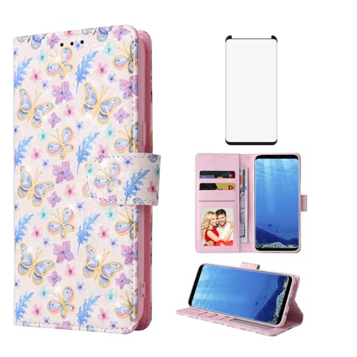 Coque Samsung Galaxy S8 Asuwish avec protège-écran verre trempé et porte-carte