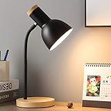 Schreibtischlampe Retro,Tischlampe E27,Schlafzimmer Metall Schreibtischlampen,LED Leselampe Nachttischlampe Verstellbare Tischleuchte, Tageslichtlampe Schreibtisch leuchte, Schwarz