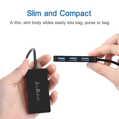 Usb 3.0 Hub, Joyreken Ultra Slim 4-Port Usb 3.0 Data Hub Portable Super Speed For Macbook, Mac Pro/Mini, Imac, Xps, Surface Pro, Notebook, Pc, Usb Flash Drives, Mobile Hdd, And More[Upgraded] #TOP3