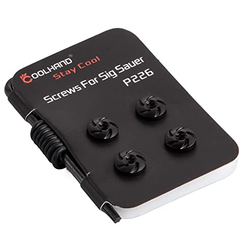 Cool Hand Gun Grips Screws For Sig Sauer P226, P228, P229 Grips, 4 Stainless Steel Screws, 4 O Rings, Torx Key Included, Black, Sp226-3-B #TOP6