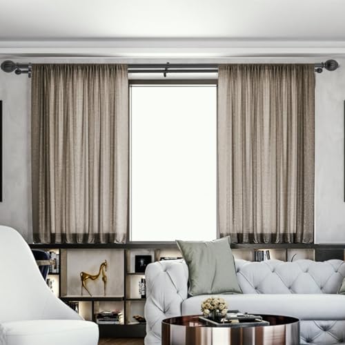 VEVOR Tringle rideau double extensible 92 183 cm. Fer charge 13 6 kg . - vue 9