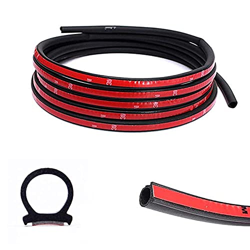 Bande Joint Voiture, HG Power 4M Joint Porte Voiture en Forme de D Automobile Bande de Joint en Caoutchouc Adhésif Anti-poussière Universel pour Moteur