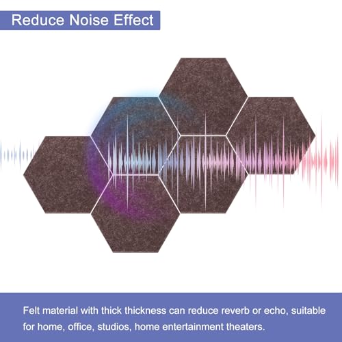 Panneau d'affichage hexagonal en feutre pour fixer vos notes sans percer - 5