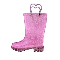 Funspread Toddler Kids Rain Boots - Light Up Boys Rainboots Boots Waterproof Lightweight Outdoor Shoes with Easy-On Handles (Toddler/Little/Big kids)