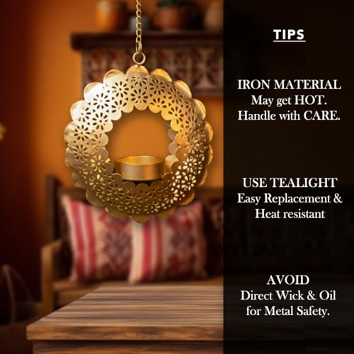 Ekhasa Hanging Tealight Candle Holder for Home Décor