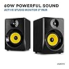 VONYX SMN30B Active Studio Monitors Pair - 3" Powered Speakers with Bass & Treble Control, RCA & 3.5mm Inputs, 80W Power, Ideal for Music Production, Home Studios, Multimedia, and DJ Setups #3