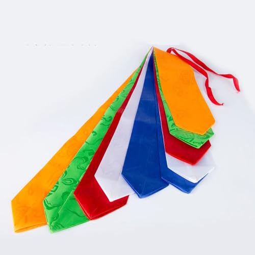 Drapeau bouddhiste népalais cinq couleurs décoration temple et maison