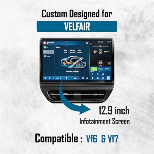 Image of ZEIR Screen Protector Compatible With VINFAST V6 & V7 | 12.9 Inch Infotainment Guard || Anti Fingerprint | Water Resistant || Scratch VinfastV6 New Car 9H Accessories 2025 [Not Tempered Glass]