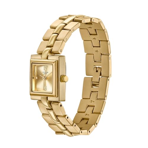 Image of Sonata Poze 8 Quartz Analog with Gold Dial IPG Alloy Strap Watch for Women - SP80171YM01W