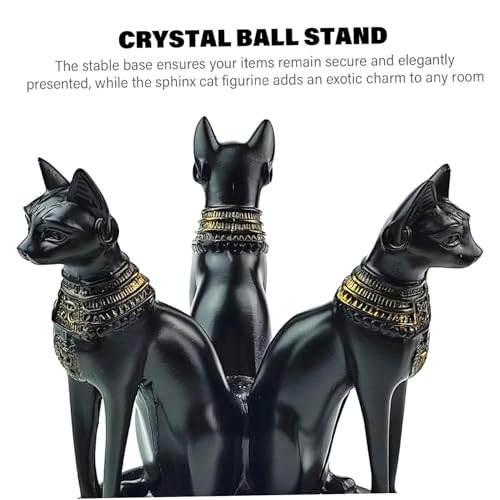 Cristal décoratif avec base stable de chat pour bureau et chambre