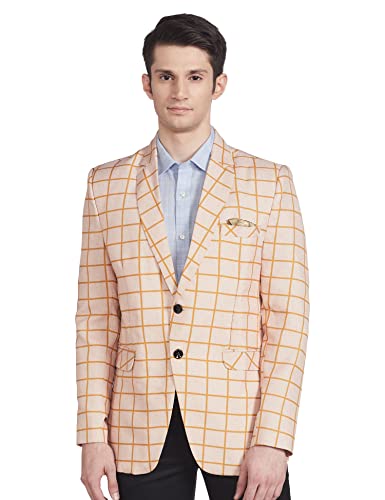 Image of hangup Men's Notch Lapel (D17 Check Blazer Golden 36)