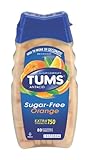 Tums Antacid Chewable Tablets, Extra Strength, Sugar free, Orange, 80-Count Bottles (Pack of 4)