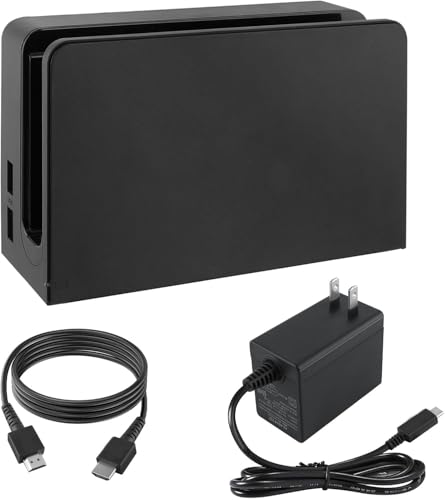 Dock Station for Nintendo Switch,3-1 Docking Station for TV with HDMI Cable and AC Adapter, Replacement Charging Dock Set for Switch Console