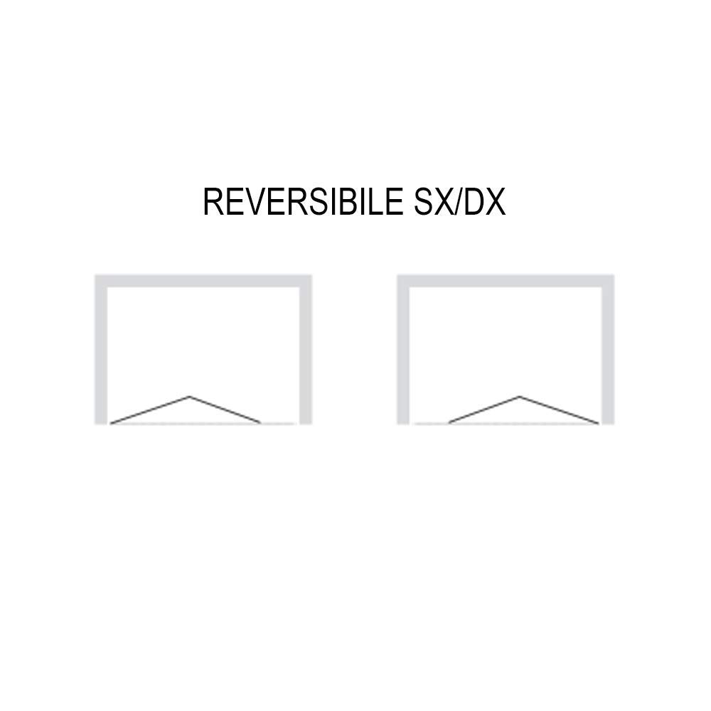 Ogomondo Porta Doccia a Soffietto Book Cristallo Temprato Bianco (1, 71-75xh190 cm Trasparente)