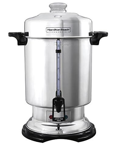 Hamilton Beach Commercial Coffee Urn & Hot Beverage Dispenser, 60 Cup Capacity, Polished Stainless Steel (D50065)