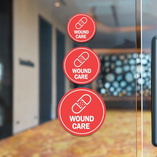 Plaque murale Circle Plus Wound Care panneau signalisation entreprise L