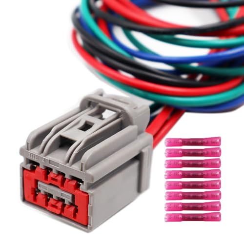 LIZAPUS 8 PIN WPT-1212 / 3U2Z-14S411-DYB - 18\" Pigtail 8 Position for Audio Speaker Motor Connector Wire