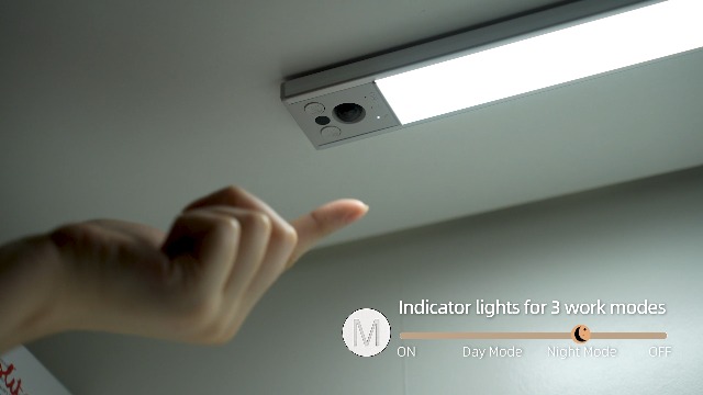 Image of EZVALO 10inch Under Cabinet Lighting, 2 Pack 2400mAh Rechargeable Wireless Motion Sensor Lights Indoor, Dimmable Magnetic Closet Lights, Under Counter Lights for Kitchen, Pantry, Stairs