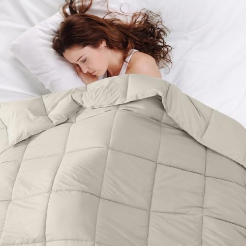 Image of Modern Threads Comforter Duvet Insert, Reversible Quilted Down Alternative Comforter with Corner Tabs, All Season Bedding, King, Champagne