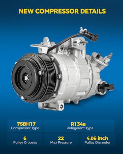 Image of PHILTOP Air Conditioner AC Compressor with Clutch for Ford Edge 2015-2018 3.5L /2.7T,Fusion 2017-2019 2.7T,GT 2017-2022, MKX 2016-2018,MKZ 2019-2020 2.0T,2017-2020 3.0T,Continental 2017-2020 3.0T /2.7T